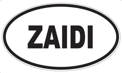 ZAIDI - Oval Sticker