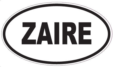 ZAIRE - Oval Sticker