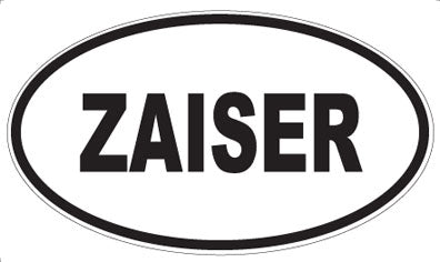 ZAISER - Oval Sticker