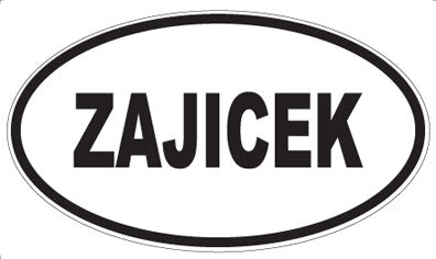 ZAJICEK - Oval Sticker