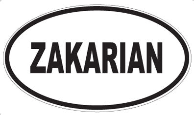 ZAKARIAN - Oval Sticker