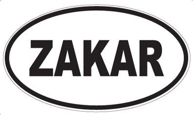 ZAKAR - Oval Magnet