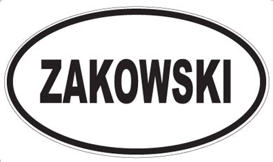 ZAKOWSKI - Oval Sticker