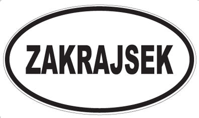 ZAKRAJSEK - Oval Sticker