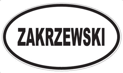 ZAKRZEWSKI - Oval Sticker