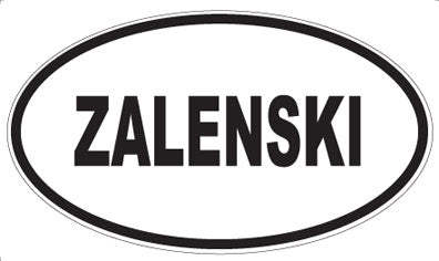 ZALENSKI - Oval Sticker