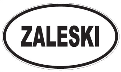 ZALESKI - Oval Sticker