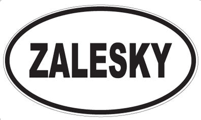 ZALESKY - Oval Magnet