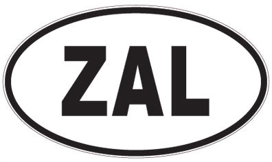 ZAL - 3 Letter Initials Oval Magnet