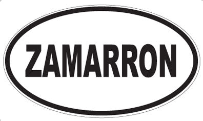 ZAMARRON - Oval Sticker