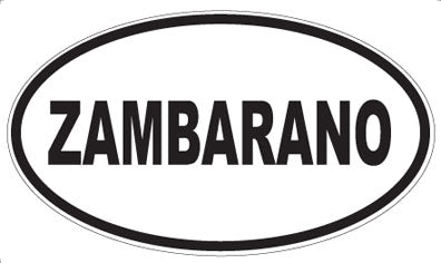 ZAMBARANO - Oval Magnet