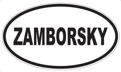 ZAMBORSKY - Oval Sticker
