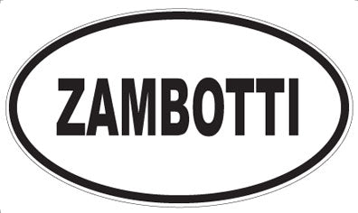 ZAMBOTTI - Oval Sticker