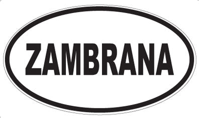 ZAMBRANA - Oval Sticker