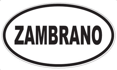 ZAMBRANO - Oval Sticker