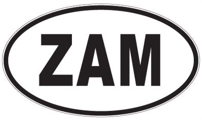 ZAM - 3 Letter Initials Oval Magnet