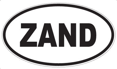 ZAND - Oval Sticker