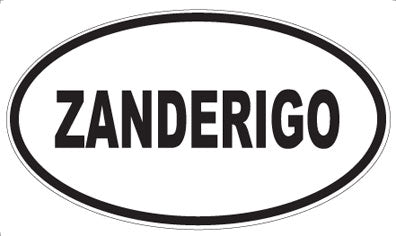ZANDERIGO - Oval Sticker