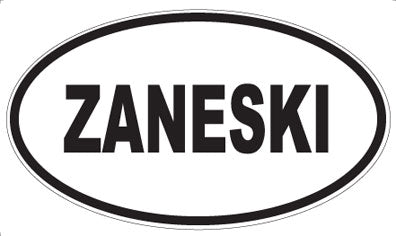 ZANESKI - Oval Magnet