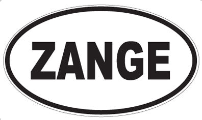ZANGE - Oval Sticker