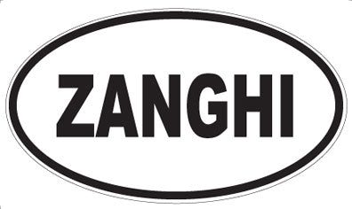 ZANGHI - Oval Sticker