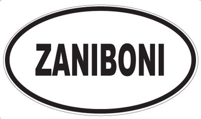 ZANIBONI - Oval Sticker