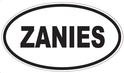 ZANIES - Oval Sticker