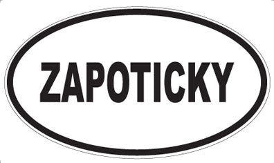 ZAPOTICKY - Oval Sticker