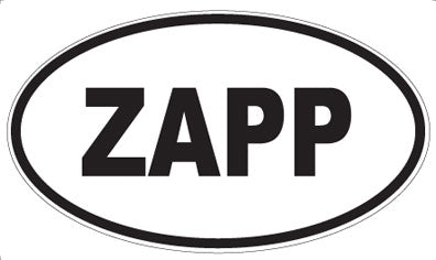 ZAPP - Oval Sticker