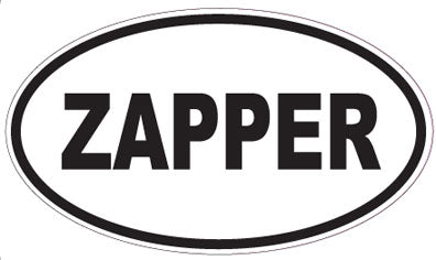 ZAPPER - Oval Sticker