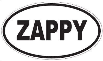 ZAPPY - Oval Sticker