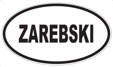 ZAREBSKI - Oval Sticker
