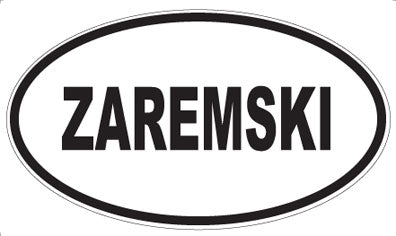 ZAREMSKI - Oval Sticker