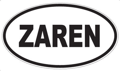 ZAREN - Oval Sticker