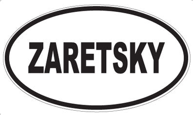 ZARETSKY - Oval Sticker