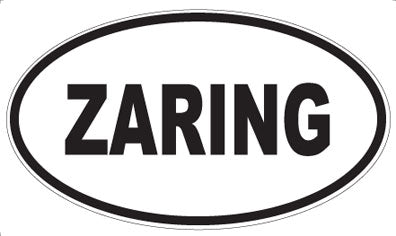 ZARING - Oval Sticker