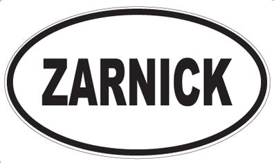 ZARNICK - Oval Sticker