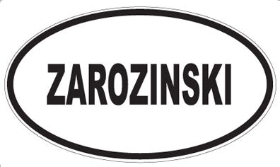 ZAROZINSKI - Oval Magnet