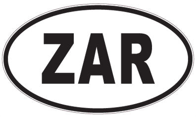 ZAR - 3 Letter Initials Oval Magnet