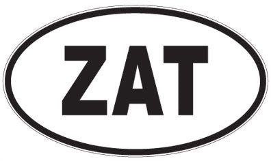 ZAT - 3 Letter Initials Oval Magnet