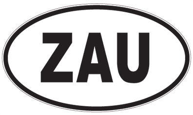 ZAU - 3 Letter Initials Oval Magnet