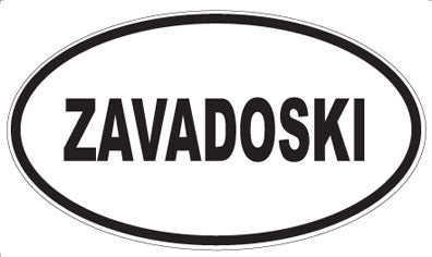 ZAVADOSKI - Oval Sticker