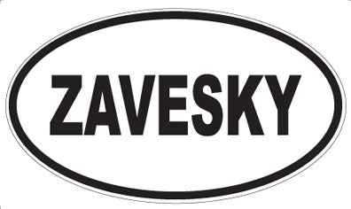 ZAVESKY - Oval Sticker