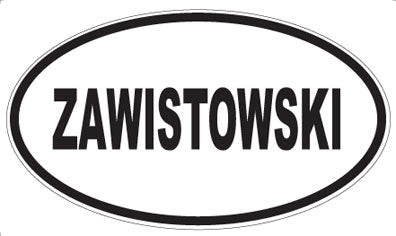 ZAWISTOWSKI - Oval Sticker