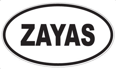ZAYAS - Oval Sticker