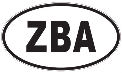 ZBA - 3 Letter Initials Oval Magnet