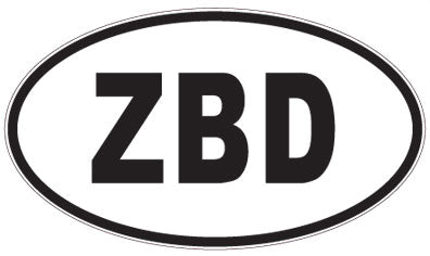 ZBD - 3 Letter Initials Oval Magnet