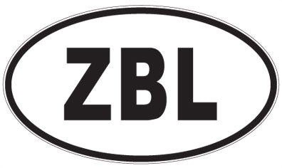 ZBL - 3 Letter Initials Oval Magnet