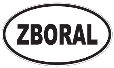 ZBORAL - Oval Sticker