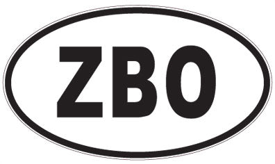 ZBO - 3 Letter Initials Oval Magnet
